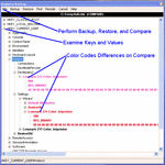 <b>RegBackup</b> - Registry Backup, Restore, and Compare