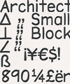 Architect Small <b>Block</b> PC TrueType Font